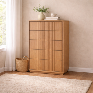 LINEAR RANGE Collection Wood Bedroom Living Room Furniture Sustainable Dresser Eco-Friendly Best Quality Tallboy Cabinet - Product Image 2