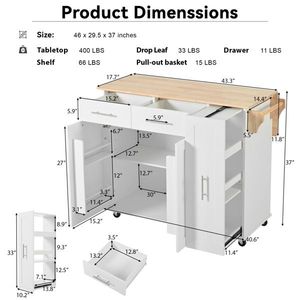 Carrello da Cucina Portatile a 3 Livelli con Ripiano Estraibile, Organizzatore per Armadietti e Scaffale Interno, Carrello Portaoggetti con Ruote - Product Image 3