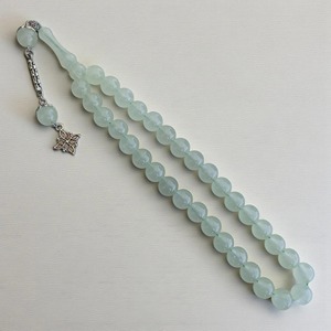 Misbaha en résine marbrée, Tasbih en résine tourbillonnée, Perles de prière en résine ondulée, Misbaha en résine éclatante, Tasbeeh en résine brillante, Poli - Product Image 2