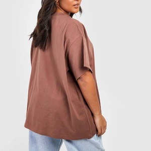 Camiseta de Algodón para Mujer, Cuello Redondo, Manga Corta, Corte Holgado, Logotipo Estampado, Informal, Tejido de Punto Jersey, para Todas las Temporadas - Product Image 2