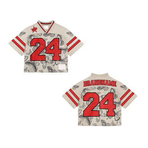 Maillot de football américain rétro personnalisé et brodé, manches courtes, personnalisable, à vendre - Product Image 1