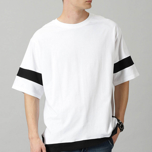 T-shirts pour hommes à séchage rapide, tendance du moment, 100% coton respirant, col rond, coupe ample - Couleurs et logos personnalisables - Product Image 2