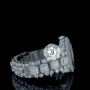 Premium Quality <b>Mechanical</b> Movement Stainless Steel Moissanite <b>Watch</b> for Business Formal Events Casual Style Unisex Luxury - Product Image 4