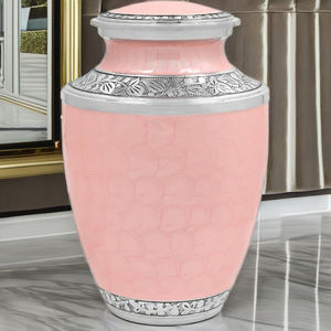 Urne de crémation rose design moderne en métal de haute qualité pour les cendres humaines prix de gros - Product Image 3