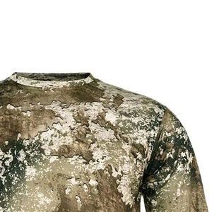 เสื้อยืดแขนยาวลายทางสำหรับล่าสัตว์ แห้งเร็ว ระบายอากาศได้ดี ผลิตจากผ้าฝ้ายออร์แกนิค 100% ปรับแต่งได้สำหรับผู้ชาย - Product Image 4