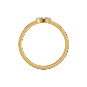 Women's Yellow Gold <b>Diamond</b> Flower Engagement <b>Ring</b> Marquise Cut Romantic Style - Product Image 3