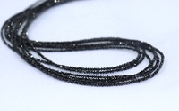 Perles facettées rondes en diamant noir AAA 1,5-2 mm 38 cm Pierre naturelle pour la fabrication de bijoux à prix de gros