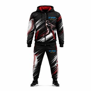 Survêtement de sport personnalisé par sublimation, tendance et confortable, idéal pour la gym et l'entraînement, modèle baseball 2026 - Product Image 2