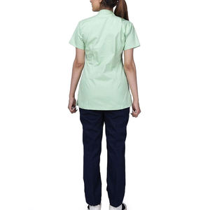 Fashionable Women Medical Scrub Uniform <b>Set</b> Mandarin Collar Button Design Nurse <b>Doctor</b> Spa Beauty Salon Slim Fit Hospital Wear - Product Image 6