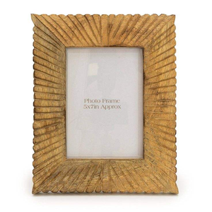 Multi Functional Desktop Natural Wooden Texture Photo <b>Frame</b>, Customized Wooden Photo <b>Frame</b> in Carved Design - Product Image 4