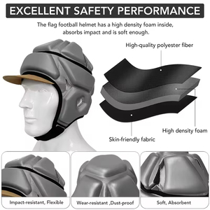 Casco Softshell de Bajo MOQ, Transpirable, para Fútbol 7, Boxeo, Flag Football, Rugby - Product Image 4