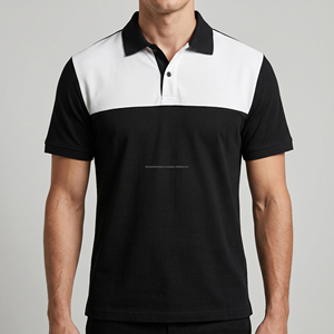 Chemises Polo Homme en Gros, Personnalisables, Manches Courtes, Color Block, Décontractées, T-Shirt Polo OEM - Product Image 2
