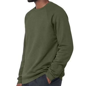 <b>Men</b> Plain Winter <b>Fleece</b> Crewneck Sweatshirt Heavyweight <b>Thick</b> Cotton Blended Casual Pullover Long Sleeve Warm Sweatshirt - Product Image 3