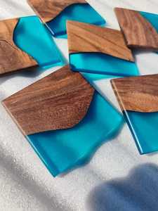 ชุดจานรองแก้วเรซิ่นทำมือรักษ์โลก 6 ชิ้น สีสันปรับแต่งได้ รูปทรงกลม สำหรับตกแต่งบ้านและเป็นของขวัญขึ้นบ้านใหม่ - Product Image 2