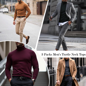Trendy <b>Mens</b> Turtle High Neck Lightweight Eco Friendly Lined Sweat Wicking <b>Pullover</b> <b>For</b> All Season Fashion Slim Comfortable Fit - Product Image 2