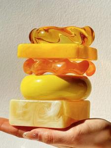 กำไลข้อมือเรซิ่นทำมือ เครื่องประดับแฟชั่นพรีเมียมสำหรับผู้หญิง คุณภาพส่งออกขายส่ง แบรนด์ TCE พิมพ์ลายดิจิทัล - Product Image 6