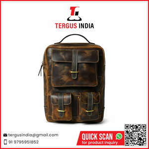 Hot-Selling Wholesale Genuine <b>Leather</b> <b>Large</b> Capacity Trendy <b>Backpack</b> Bag for Travel - Product Image 2