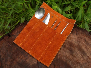 Ensemble de couverts médiévaux pour le camping et les repas en plein air, ustensiles de table traditionnels faits à la main en acier, cuillère, fourchette, couteau pour la maison - Product Image 5