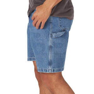Shorts en jean décontractés pour hommes, coupe ample, fermeture éclair, couleur unie, respirant, séchage rapide, écologique, confort estival, activités de plein air - Product Image 4