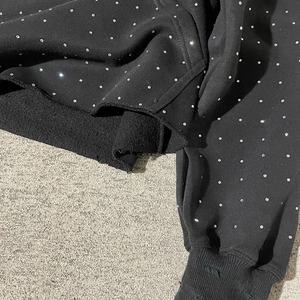 Nouveau sweat à capuche pull complet avec strass et épaules tombantes personnalisé sweat à capuche pour hommes en détresse - Product Image 2