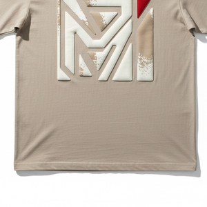 เสื้อยืดพิมพ์ลายแบบพัฟฟ์ ผ้าฝ้ายออร์แกนิคแบบยั่งยืน เสื้อยืดผู้ชาย พิมพ์ลายตัวอักษร 3 มิติ แฟชั่นแนวสตรีท เสื้อผ้าสั่งทำ - Product Image 3