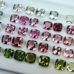 Turmalina Natural de Alta Calidad, Corte Cojín, Multicolor (Rosa, Verde), Piedras Preciosas Sueltas para Joyería, Lote al por Mayor - Product Image 3