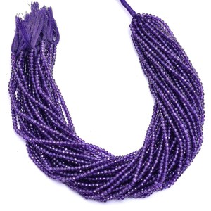 AAA+ <b>Amethyst</b> 4mm-5mm Faceted Rondelle Beads Natural Purple African <b>Amethyst</b> Semi Precious Gemstone Hand Cut Beads For Jewelry - Product Image 2