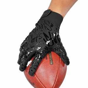 Custom Logo Winter Non Slip <b>Sticky</b> Comfortable High Quality Football Receiver Gloves for <b>Men</b> Outdoor American Football Gloves - Product Image 5