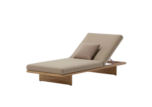 Contemporary Liora Lounger Exquisite Natural Grain Finish Wide Platform Lounge Chair with Ergonomic <b>Support</b> <b>for</b> Upscale Outdoor - Product Image 6