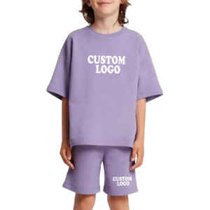 Conjuntos de Camiseta y Pantalones Cortos de Dos Piezas Personalizados de Buena Calidad para Niños y Niñas, Conjuntos de Ropa de Verano al por Mayor, Conjunto de Ropa Casual a la Moda - Product Image 3