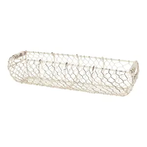 Panier en métal artisanal élégant avec poignée en bois pour arrangements floraux, pliable, lavable au lave-vaisselle, édition de luxe, Zahid Exports - Product Image 3