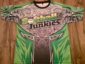 Maillot de compression unisexe pour adulte à manches courtes, imprimé par sublimation, séchage rapide, en polyester, pour le fitness et le softball - Product Image 1