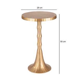 Modern Round Side <b>Table</b> with <b>Gold</b> Metal Base Contemporary Design for Living Room - Product Image 4