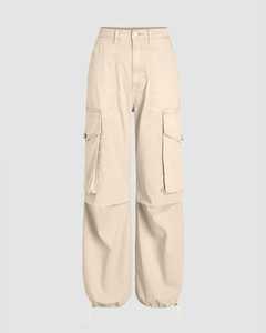 Pantalones Cargo para Mujer, Casuales, de Cintura Alta, con Múltiples Bolsillos, Cómodos, Estilo Urbano, Holgados, a la Moda - Product Image 4