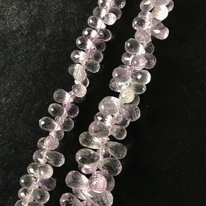 Cuentas Sueltas de Amatista Rosa 100% Natural, Facetadas en Forma de Gota, de 5x8-7x11.50mm, Grado AAA, Certificadas por IGI, Joyería Vivaaz Gems - Product Image 2