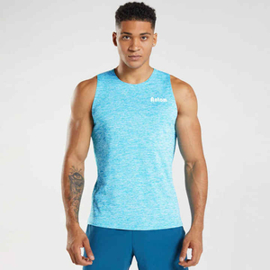 Custom Men Plus Size Knitted Washed Lightweight High Street Style Casual Sports Team Gym Bodybuilding Slim Fitness Tank Tops - Product Image 3