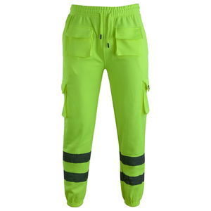 Pantalones Jogger Cargo Reflectantes de Alta Visibilidad para Hombre, Pantalones de Trabajo de Seguridad, Multibolsillos, Cintura Elástica, OEM - Product Image 2