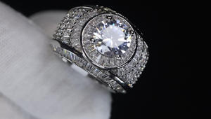 Anillo de Hip Hop con Diamantes de Imitación Moissanite para Hombre y Mujer, Regalo de Aniversario, Plata de Ley 925 con Baño de Rodio, Anillo para el Dedo Muñeca - Product Image 4