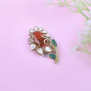 Vansh Designer Moissanite <b>Brooch</b> <b>Pin</b>-Luxury Crystal Rhinestone Jewelry for Hijab Decoration - Product Image 1