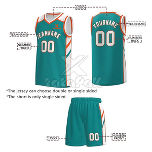 Uniformes de basket-ball réversibles personnalisés, respirants, à séchage rapide, en tissu mesh polyester pour les entraînements et les matchs officiels d'équipe - Product Image 3