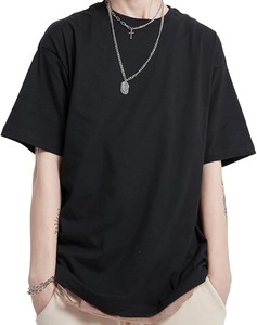 Camiseta de Algodón para Hombre, Manga Corta, Cuello Redondo, Corte Holgado, Impresión Personalizada, Secado Rápido, Ecológica, Transpirable, Ropa Casual - Product Image 3