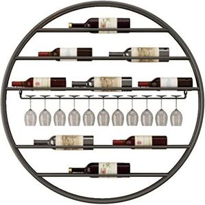 Wall Mounted Metal Wine <b>Rack</b> 5-Layer Adjustable Detachable Design Industrial Style Waterproof for Living Room Beverage <b>Storage</b> - Product Image 6