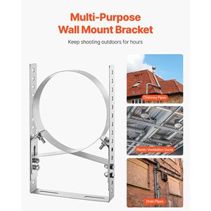 Support mural réglable en acier inoxydable 304 pour tuyaux d'échappement de 6 pouces de diamètre, kit de montage multifonctionnel robuste - Product Image 6