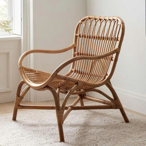 Chaise de salle à manger en rotin naturel de haute qualité, fabriquée à la main pour la cuisine, la salle ou le jardin, OEM acceptable, variété de couleurs, usine au Vietnam - Product Image 1