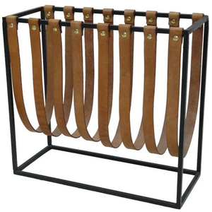 Metal Leather <b>Magazine</b> Rack for Books Newspaper <b>Magazine</b> Bookshelf Display Cheap & Best Price Classic Design Desktop - Product Image 3