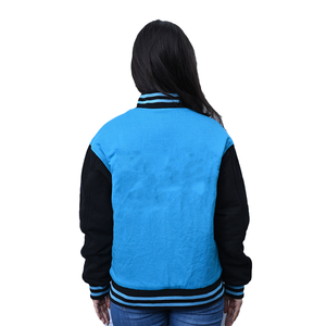 แจ็คเก็ตวาร์ซิตี้ผู้หญิงแฟชั่นแบบสั่งทำพิเศษ |   เสื้อวูลเลนเลตเตอร์แมน |   เสื้อแจ็คเก็ตสตรีทแวร์ทรงโอเวอร์ไซส์สุดเทรนดี้สำหรับชมรมนักเรียน พร้อมซับในขนสัตว์ - Product Image 2