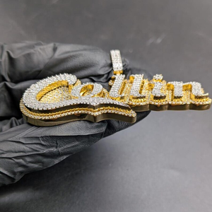 จี้ชื่อสั่งทำแบบ Iced Out เงินแท้ 925 ประดับโมอิสซาไนต์ สไตล์ฮิปฮอป หรูหรา ชุบโรเดียม แฟชั่นทันสมัย ใส่ได้ทั้งชายและหญิง - Product Image 2
