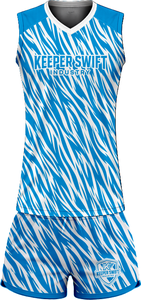 Tenue de volley-ball SpikeStorm Pro AeroSpike Elite, kit de volley-ball ThunderHit Premium, 100 % polyester, impression par sublimation intégrale - Product Image 2