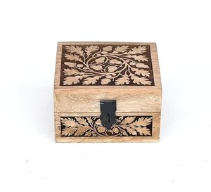 Low Price <b>Wooden</b> <b>Treasure</b> Storage <b>Chest</b> for Precious Items, Jewelry, Coins and Special Gifts with Rustic Handcrafted Design - Product Image 2