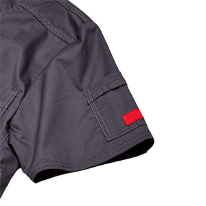 Ensemble d'uniformes médicaux personnalisés pour hommes, col en V, confortables et respirants, en tissu tissé 100% coton, avec détection par radiofréquence - Product Image 6